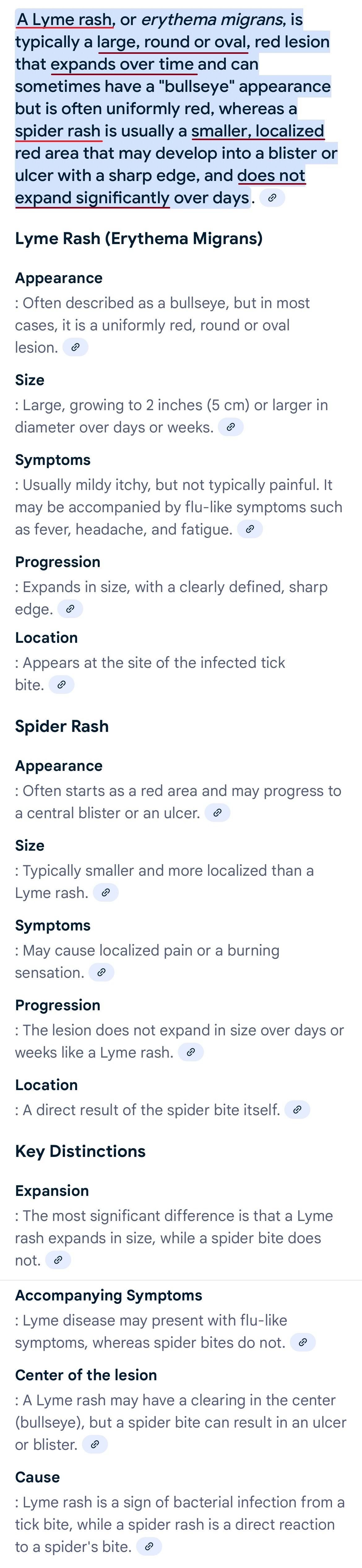Lyme Disease (tick bite) vs Spider Bite